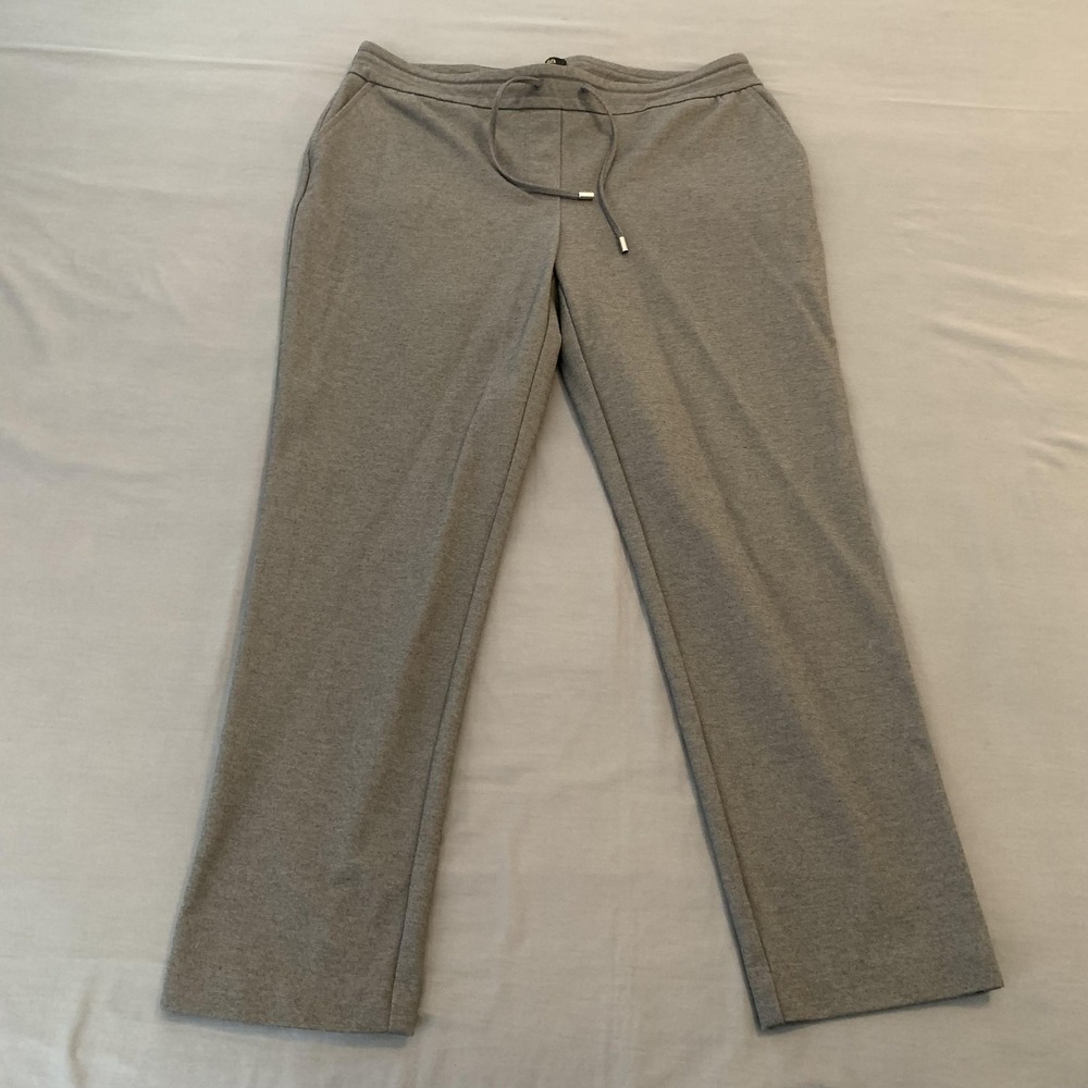 Dalia‎ Pants Womens Large Gray Ponte Knit Straight Leg Pull On Stretch Casual